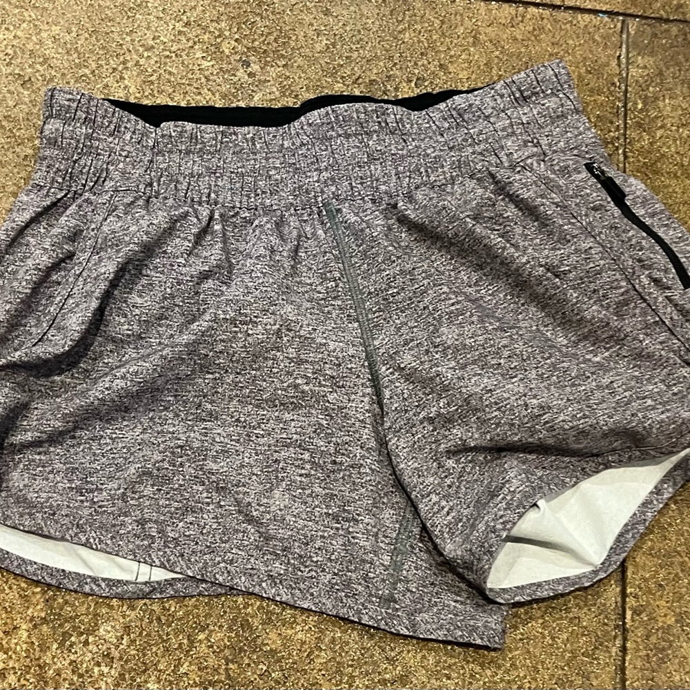 heathered gray lululemon shorts